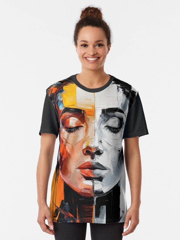 Thumbnail 2 of 5, Graphic T-Shirt, Abstract Of A Woman designed and sold by Patricks-Art.