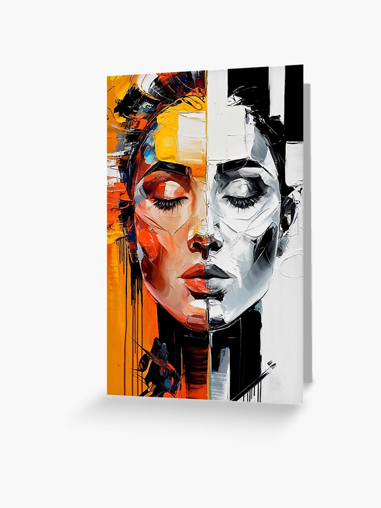 Thumbnail 1 of 2, Greeting Card, Abstract Of A Woman designed and sold by Patricks-Art.