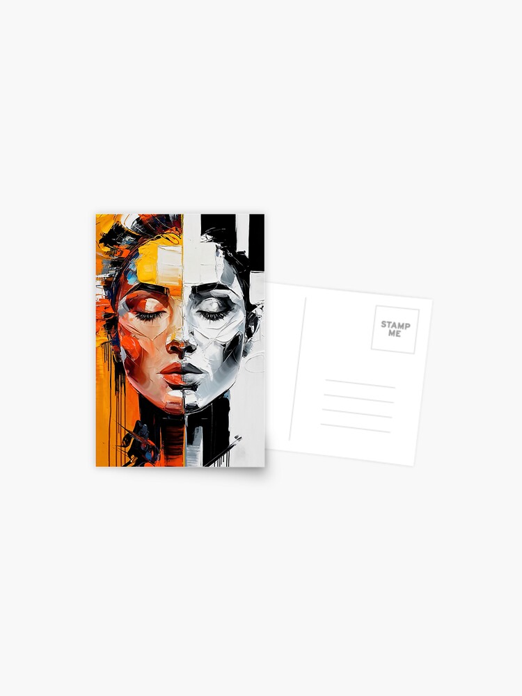 Thumbnail 1 of 2, Postcard, Abstract Of A Woman designed and sold by Patricks-Art.