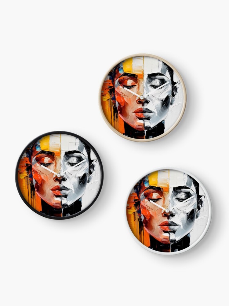 Thumbnail 3 of 4, Clock, Abstract Of A Woman designed and sold by Patricks-Art.