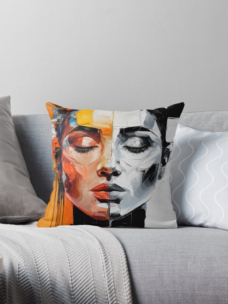 Thumbnail 1 of 4, Pillow, Abstract Of A Woman designed and sold by Patricks-Art.