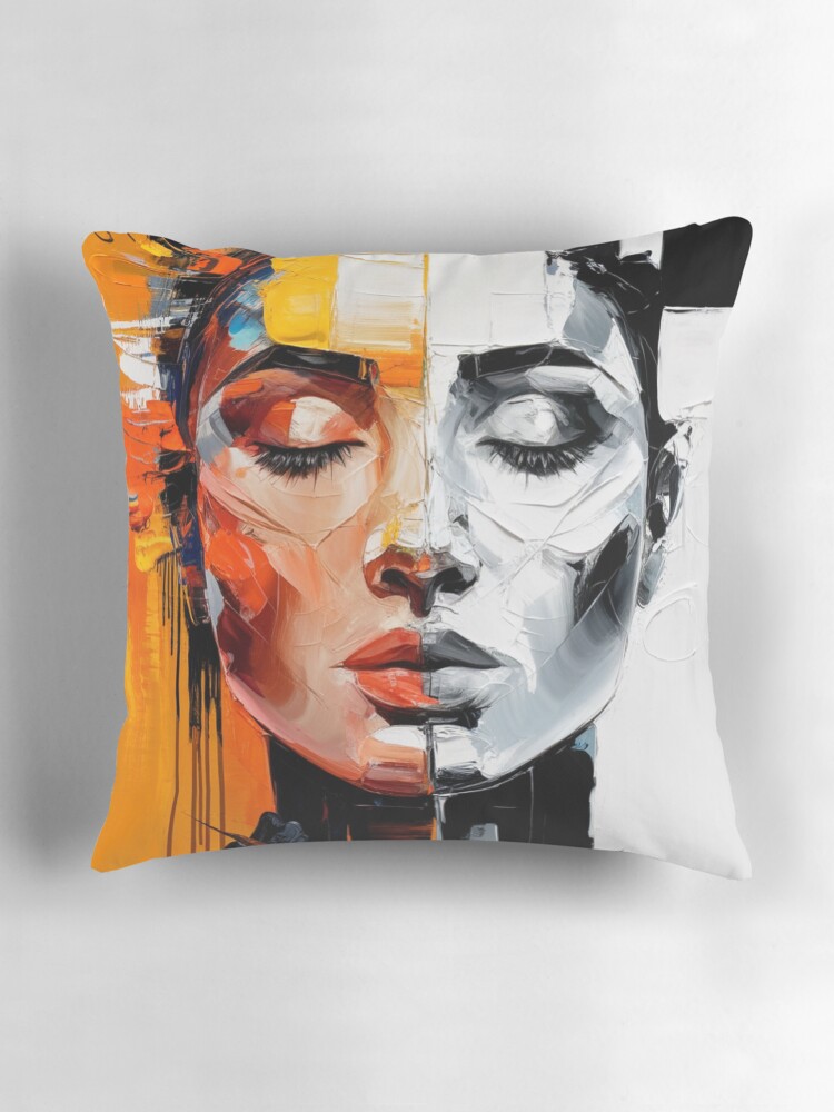 Thumbnail 3 of 4, Pillow, Abstract Of A Woman designed and sold by Patricks-Art.