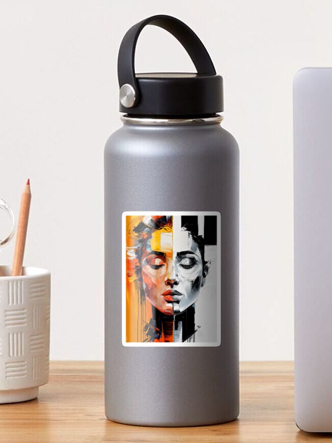 Thumbnail 1 of 3, Sticker, Abstract Of A Woman designed and sold by Patricks-Art.