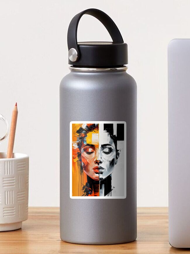 Thumbnail 1 of 3, Sticker, Abstract Of A Woman designed and sold by Patricks-Art.