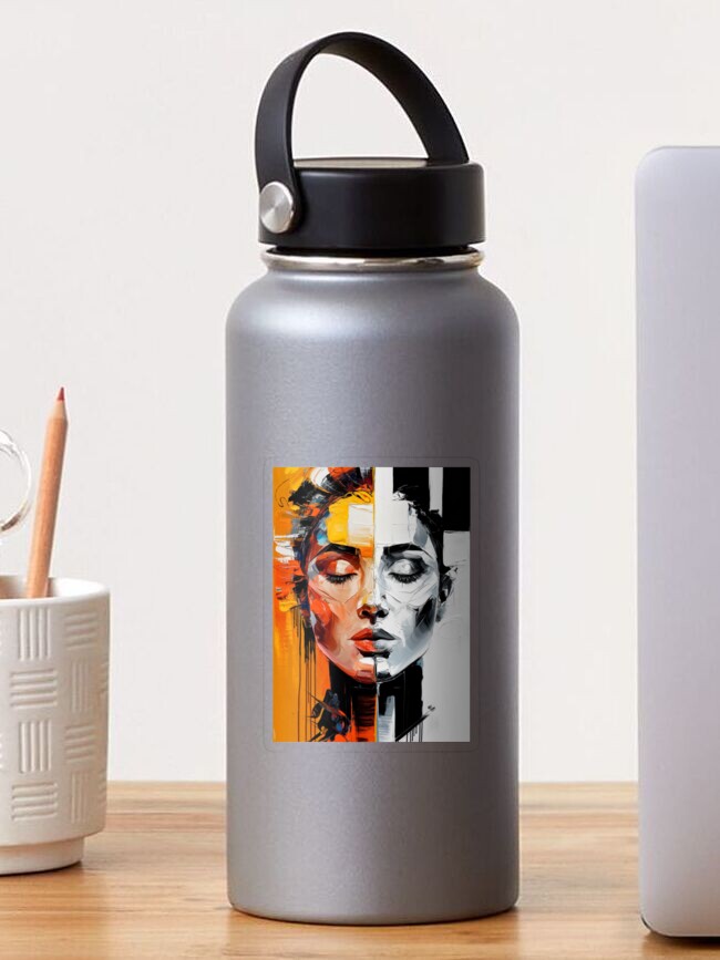 Thumbnail 1 of 3, Sticker, Abstract Of A Woman designed and sold by Patricks-Art.