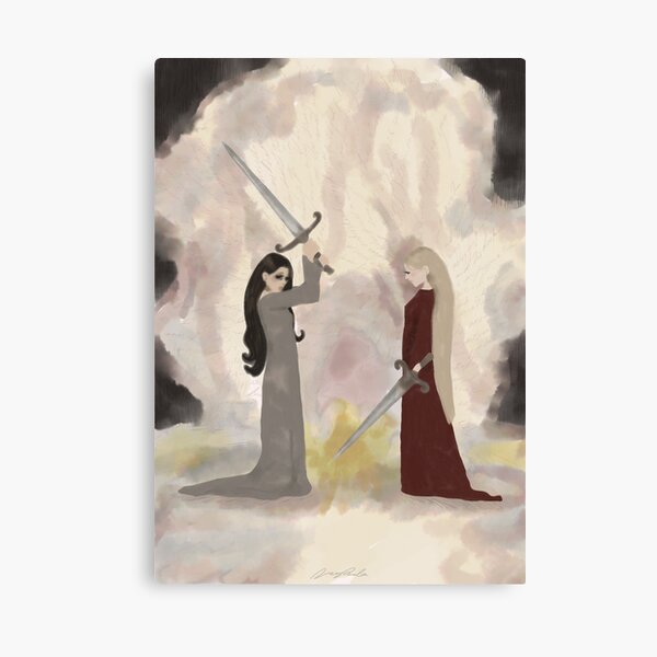 girls and swords Canvas Print