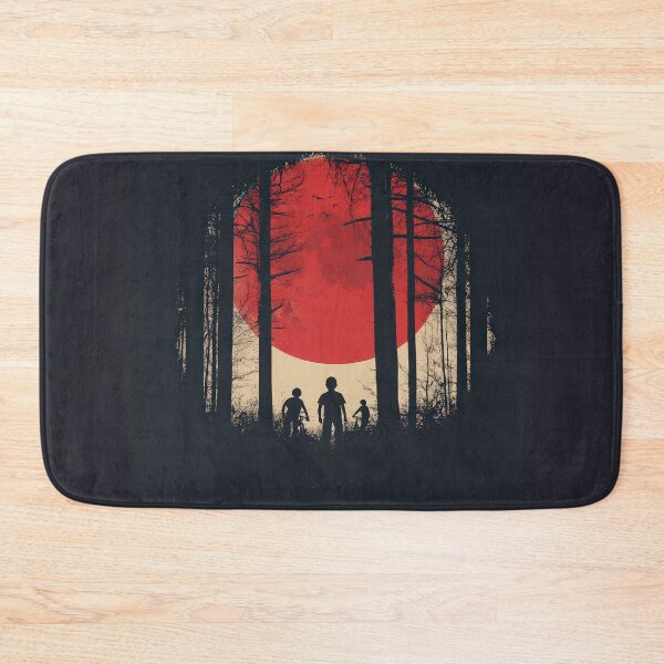 Item preview, Silhouettes of kids in a forest with a red moon. designed and sold by MystiS.