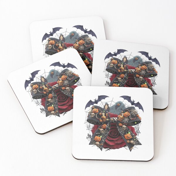 Item preview, Halloween Skull Bow with Pumpkins and Bats for Spooky Gothic Decorations designed and sold by love3617.