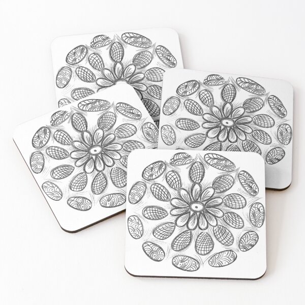 Aperçu de l'œuvre Motif de fleur de mandala abstrait avec des motifs complexes créée et vendue par DriftLens.
