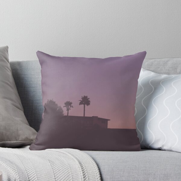 Item preview, Los Angeles, USA I Los Angeles california skyline in a pastel violet pink sunset sky with palm trees with the silhouette contrasting of Hollywood and Beverly Hills villas from the Griffith Observatory designed and sold by Julie Travel Photography.