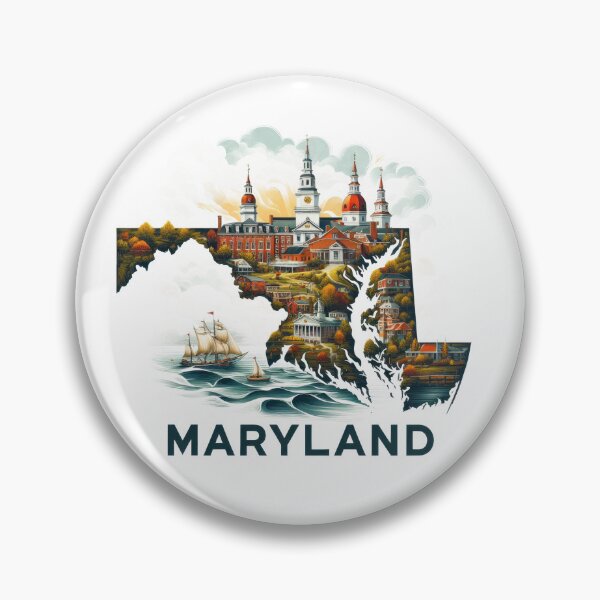 Item preview, Maryland retro travel map of United States designed and sold by CleanDecor.