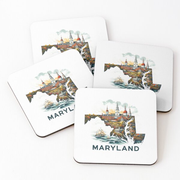 Item preview, Maryland retro travel map of United States designed and sold by CleanDecor.