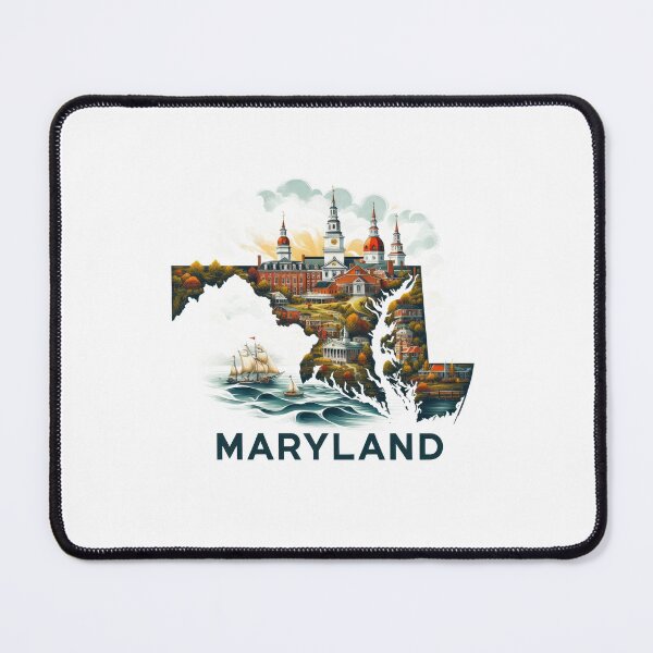Item preview, Maryland retro travel map of United States designed and sold by CleanDecor.