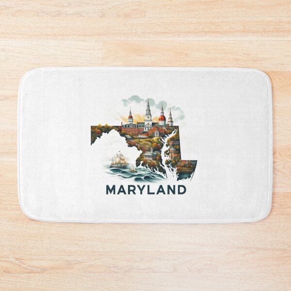 Item preview, Maryland retro travel map of United States designed and sold by CleanDecor.