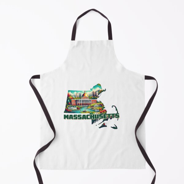 Item preview, Massachusetts retro travel map of United States designed and sold by CleanDecor.