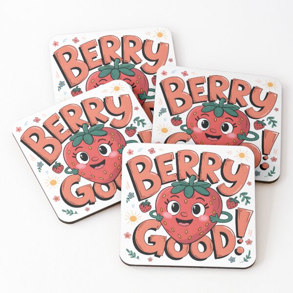 Item preview, Berry Good - Funny and Playful Fruit Illustration designed and sold by ArtfullyJua.