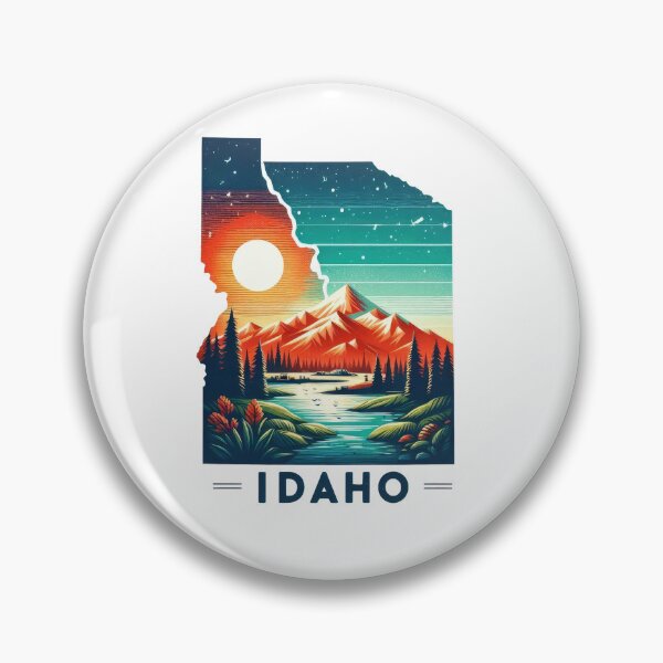 Item preview, Idaho retro travel map of United States designed and sold by CleanDecor.