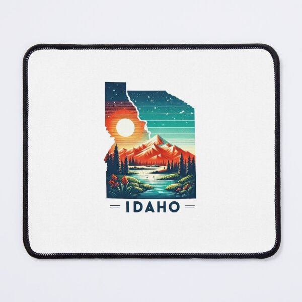 Item preview, Idaho retro travel map of United States designed and sold by CleanDecor.