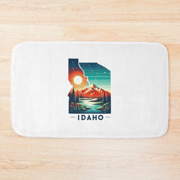 Item preview, Idaho retro travel map of United States designed and sold by CleanDecor.