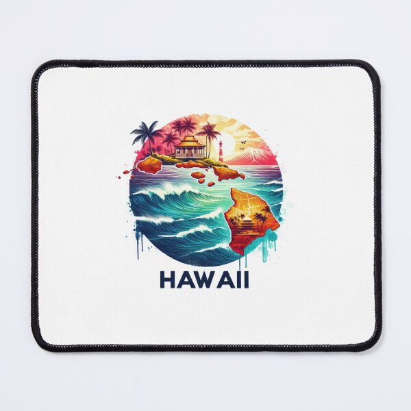 Item preview, Hawaii retro travel map of United States designed and sold by CleanDecor.