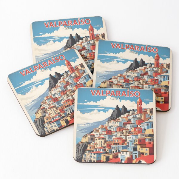 Item preview, Valparaiso Chile Retro Vintage Poster Tourism  designed and sold by TravelersGems.