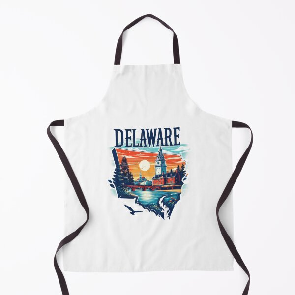 Item preview, Delaware retro travel map of United States designed and sold by CleanDecor.