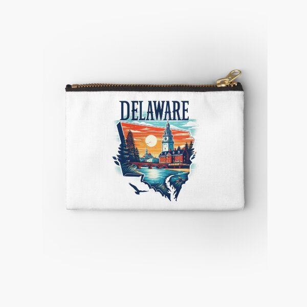 Item preview, Delaware retro travel map of United States designed and sold by CleanDecor.