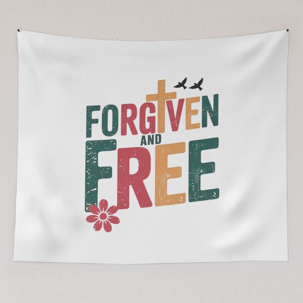 Item preview, Forgiven and Free, Free Birds, Cross Art designed and sold by Faithloveshop.