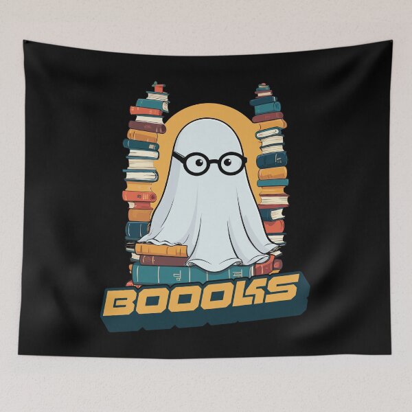 Item preview, Cute Book Lover Ghost Says Boooks designed and sold by LuminOrb.