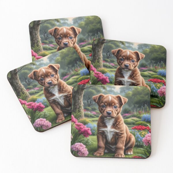Item preview, Ziggy Red Australian Cattle Dog Puppy Portrait designed and sold by Heart and Soul Studio.