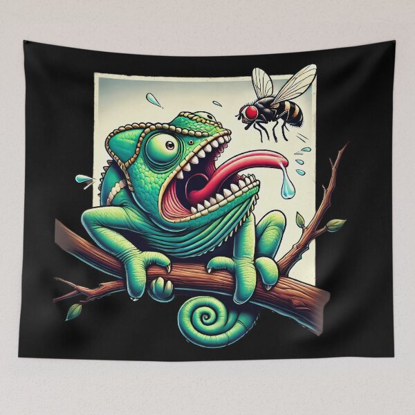 Item preview, Chameleon’s Snack Attack. designed and sold by Linework Studio.
