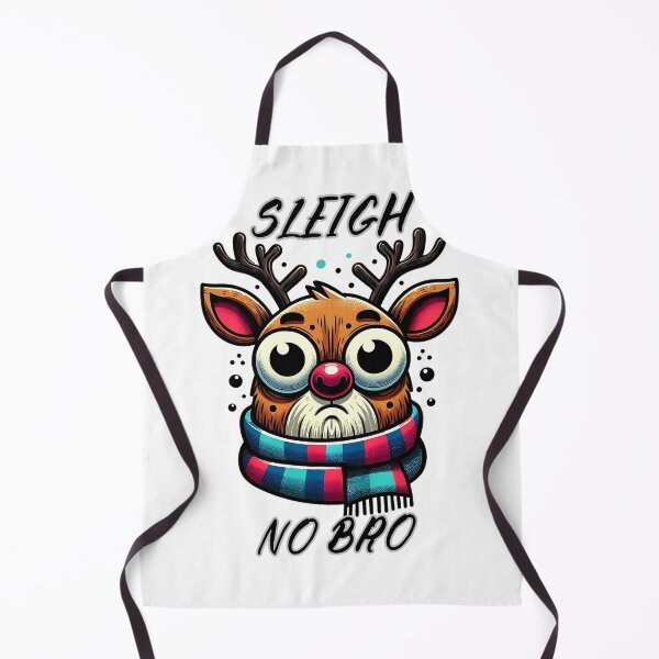 Item preview, " SLEIGH NO BRO " Funny Christmas Reindeer designed and sold by CrasyART.