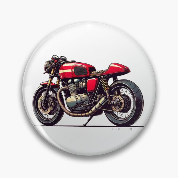 Item preview, Red Cafe Racer Motorcycle designed and sold by KaelConcepts.