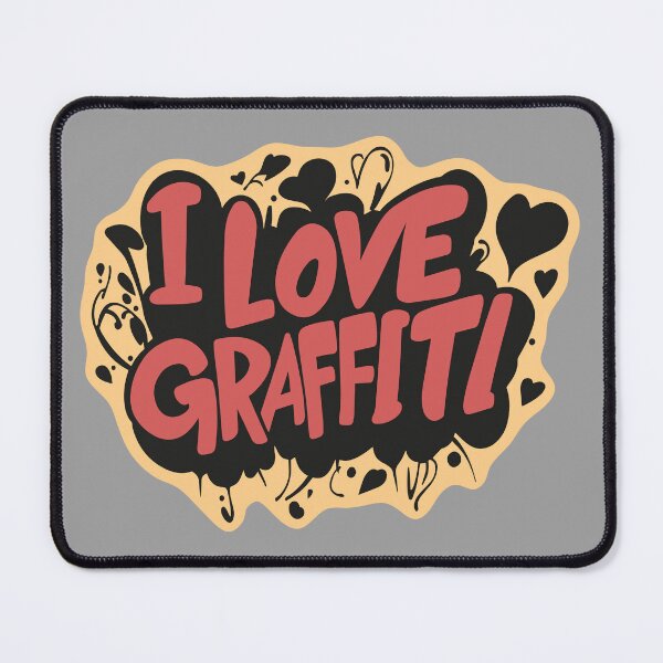 Item preview, Graffiti "I LOVE GRAFFITI" Red / Yellow designed and sold by CleverHeadz.