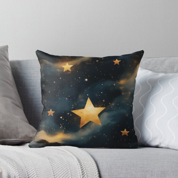 Aperçu de l'œuvre Un ciel nocturne étoilé avec des nuages tourbillonnants et des étoiles scintillantes. créée et vendue par HEMRO.