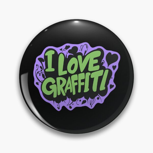 Item preview, Graffiti "I LOVE GRAFFITI" Green / Purple designed and sold by CleverHeadz.