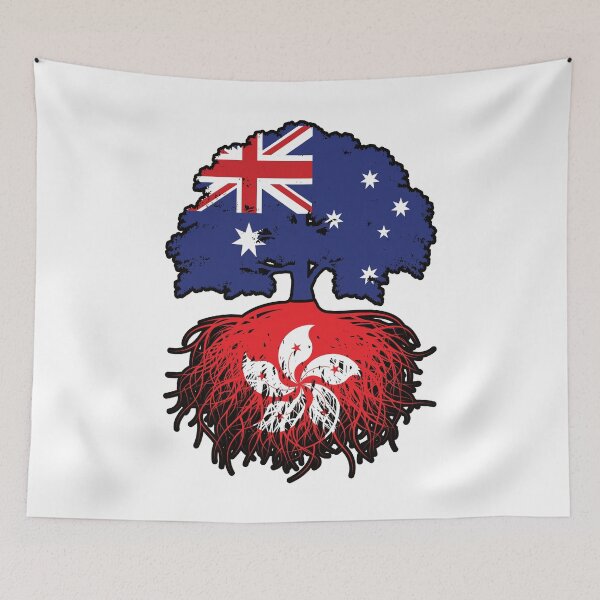Item preview, Hong Kong Hong Konger Australian Australia Tree Roots Flag designed and sold by FlagX.