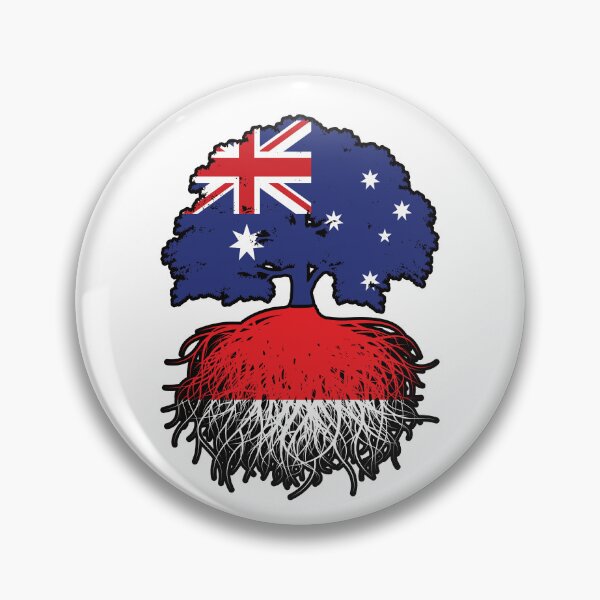 Item preview, Indonesia Indonesian Australian Australia Tree Roots Flag designed and sold by FlagX.