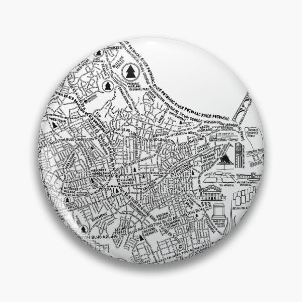 Item preview, Arlington Virginia Map designed and sold by fiberandgloss.
