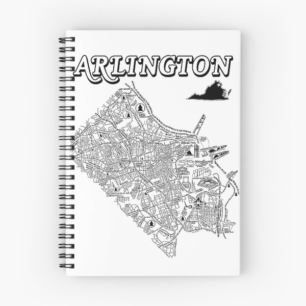 Artikelvorschau, Arlington Virginia Karte entworfen und verkauft von fiberandgloss.