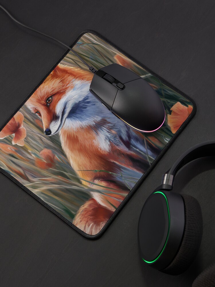 Thumbnail 4 of 5, Mouse Pad, Fox In The Field designed and sold by Patricks-Art.