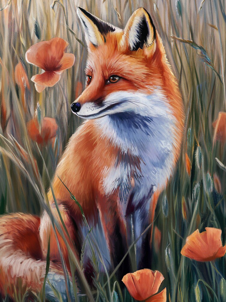Thumbnail 3 of 3, Drawstring Bag, Fox In The Field designed and sold by Patricks-Art.