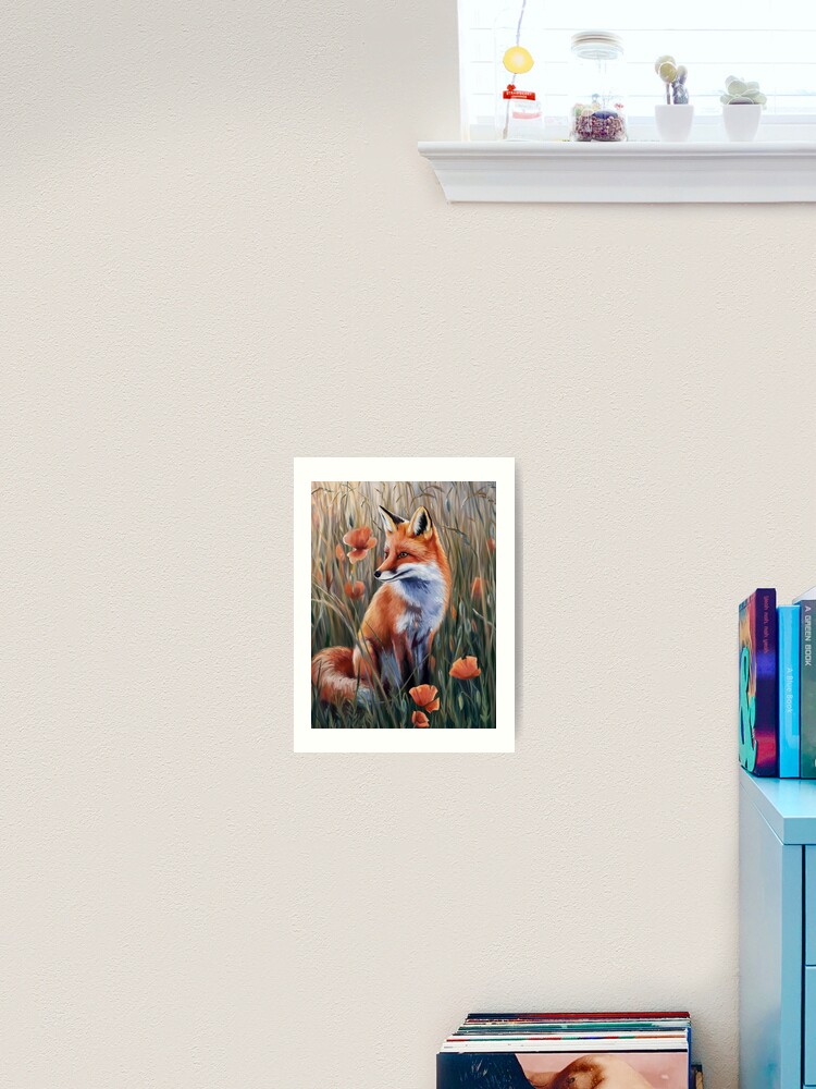 Thumbnail 2 of 3, Art Print, Fox In The Field designed and sold by Patricks-Art.