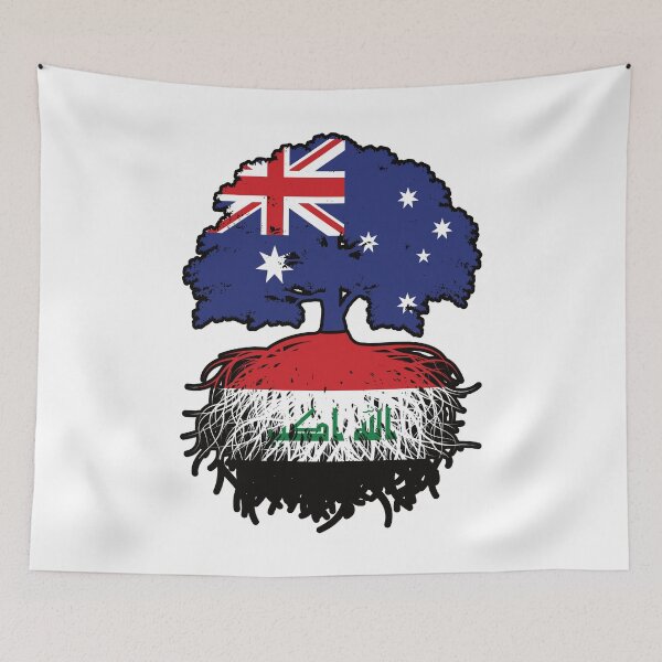 Item preview, Iraq Iraqi Australian Australia Tree Roots Flag designed and sold by FlagX.