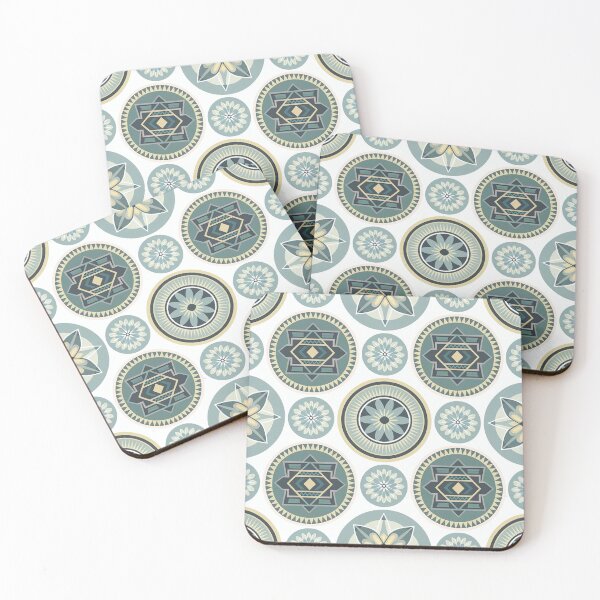 Item preview, Geometric Aztec Mandala Boho Pattern Green designed and sold by Dshoppin.