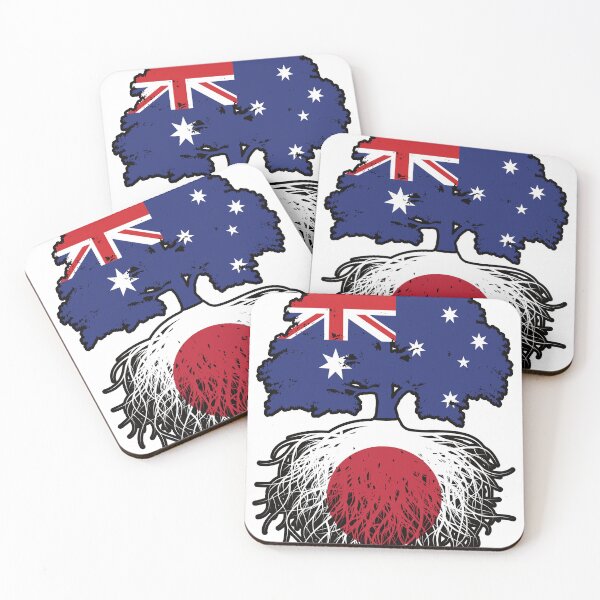 Item preview, Japan Japanese Australian Australia Tree Roots Flag designed and sold by FlagX.