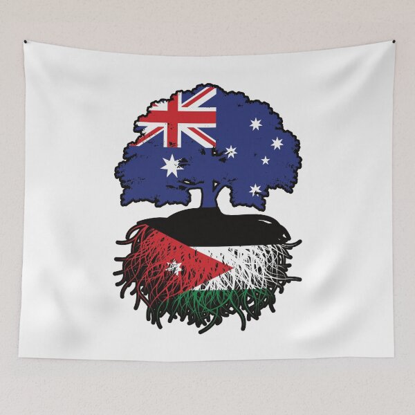 Item preview, Jordan Jordanian Australian Australia Tree Roots Flag designed and sold by FlagX.