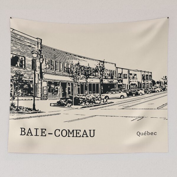 Aperçu de l'œuvre Baie-Comeau Québec créée et vendue par Lakeric Cityscapes.