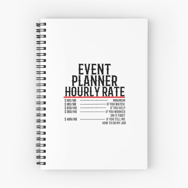 Item preview, Event Planner Hourly Rate designed and sold by TeesYouWant.