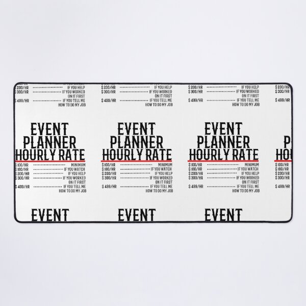 Item preview, Event Planner Hourly Rate designed and sold by TeesYouWant.